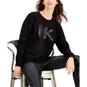 Michael Kors Black Studded Logo Sweatshirt